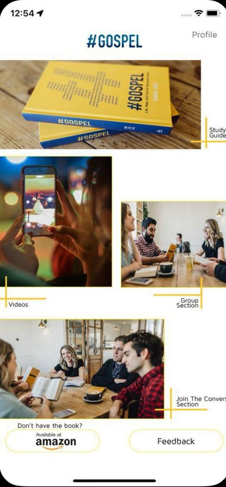 #Gospel app screen from the supplied portfolio